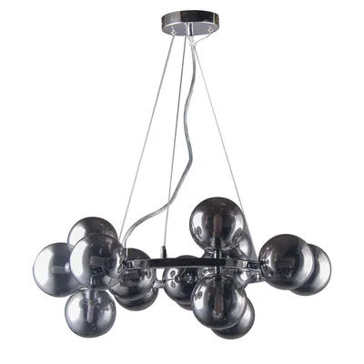 Produktbild von Italux PND-6161-15 CH+SM Marbelio Pendelleuchte 15xG9 D580mm Chrom, Rauchglas