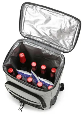 Immagine prodotto di Zaino termico - Borsa termica a zaino - Capacità 25 L - Impermeabile - Leggero e facile da trasportare - Tessuto Oxford - Nero 2