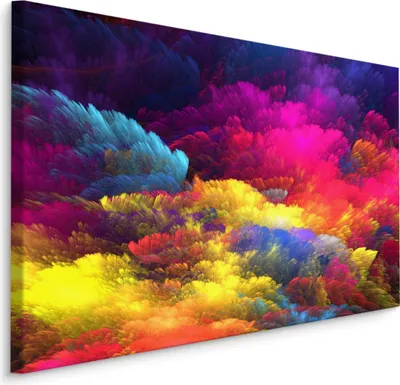 Zdjęcie produktu dla Obraz niebo kolorowa abstrakcja ozdoba ścienna z efektem 3D do Salonu 100x70cm