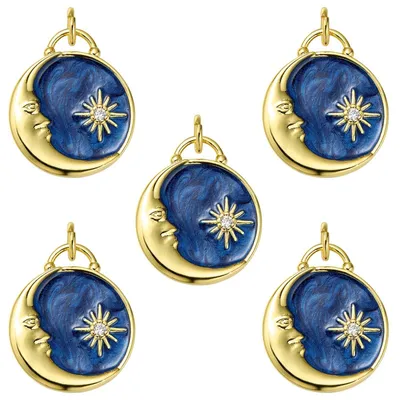 Image de Pendentifs en or pour la fabrication de bijoux, avec un motif de soleil