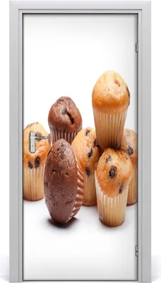 Produktbild von Tulup Türaufkleber 95x205 cm Dekorative Aufkleber Selbstklebend Wasserdichte Tapete Abnehmbar Schlafzimmer Wohnzimmer Wohnkultur - Cupcakes