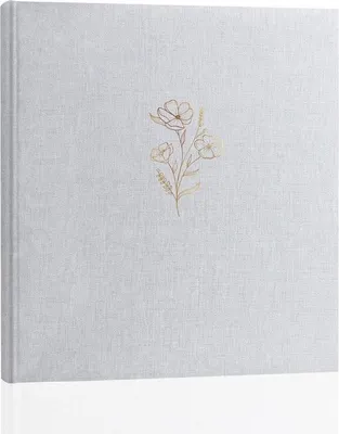 Produktbild von Einklebe-Fotoalbum - 100 Seiten - grau - Leineneinband - 31 x 33 cm