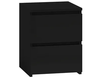 Zdjęcie produktu dla Topeshop M2 CZERŃ, Szafka nocna, Czarny, 2 szuf., Płyta wiórowa, 300 mm, 300 mm