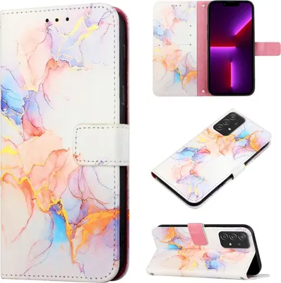Produktbild von König Design Hülle kompatibel mit Samsung Galaxy A23 Kunstleder Handyhülle - Handy Case Motiv 3