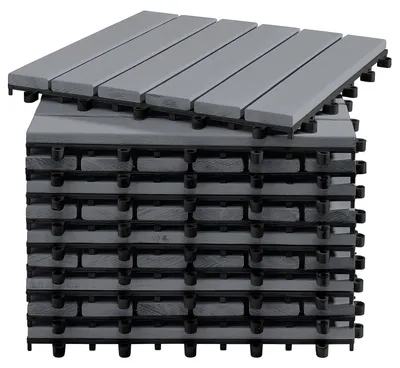 Produktbild von home24 Terrassenfliese - 33er-Set - Akazie Massiv
