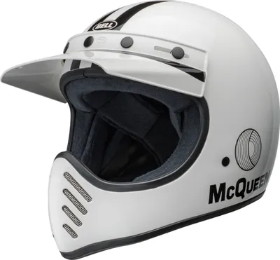 Zdjęcie produktu dla Kask motocrossowy Bell Moto-3 Steve McQueen, biały/czarny, S (55/56)