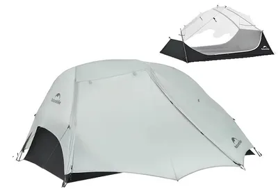 Image de Tente de randonnée, imperméable, légère, 15D - Gris