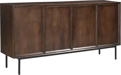 Produktbild von Sideboard Ravenstein 180 x 86 x 40 cm Mangoholz Stahl Natur Schwarz