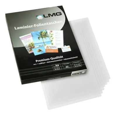 Produktbild von 25 LMG Laminierfolien matt für A4 80 micron