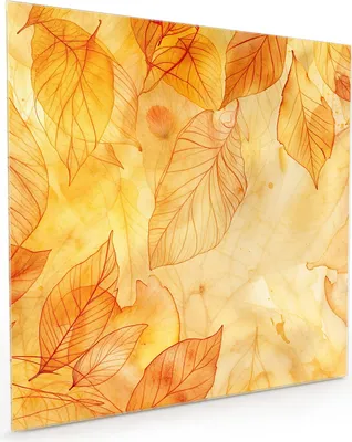 Produktbild von Küchenrückwand Spritzschutz Glas mit Motiv Herbstblätter 40 x 40 cm