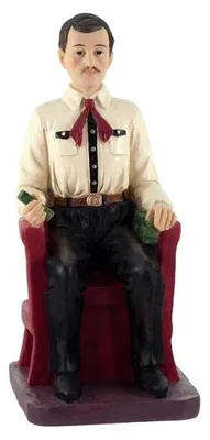 Jesus-Figur Malverde aus Harz, handbemalt, 20 cm