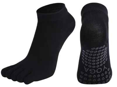 Productafbeelding van Sokken met 5 Vingers voor Dames en Heren, Antislip Grip, 2 Paar Rood