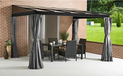 Obrázek produktu pro Sojag kryt terasy St. Barthelemy 8x12 antracit 248 x 364 x 240 cm (D x Š x V) Hliník