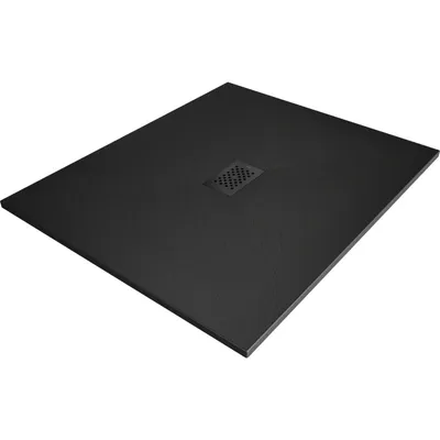 Zdjęcie produktu dla Mexen Hugo brodzik prostokątny SMC 140 x 100 cm, czarny, maskownica czarna - 42701014-B