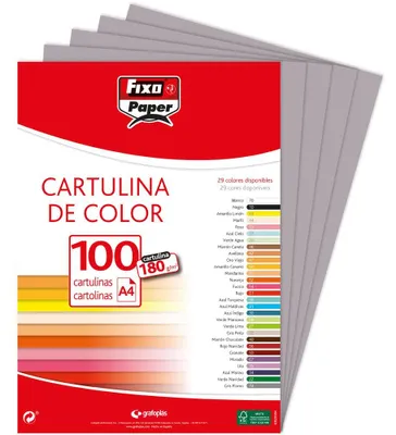 Image de Fixo 11110474 – Paquet de 100 feuilles, format A4, gris foncé