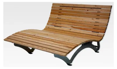 Produktbild von Waldsofa Classic mit Schutzhülle, Lärche, für 2-3 Personen, Sonnenliege, Außenliege, Wellenliege, Relaxliege, Holzliege für den Garten, feuerverzinkt