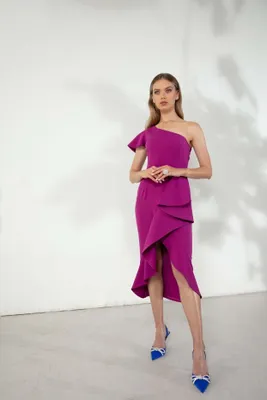 Immagine prodotto di Makover Abito midi donna Ganiervydd K146 rubino M