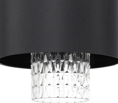 Produktbild von EGLO Hängelampe Sapuara, Pendelleuchte Esstisch, Deckenlampe hängend, Stahl in schwarz, Textil, Glas in schwarz, klar, E27 Fassung