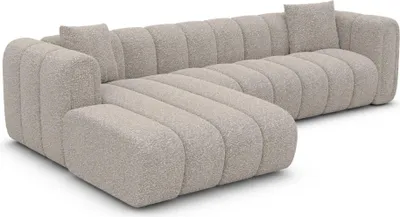Produktbild von Bouclé L-Form Sofa Amoria Sand Links