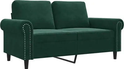 Produktbild von vidaXL 2-Sitzer-Sofa Dunkelgrün 120 cm Samt