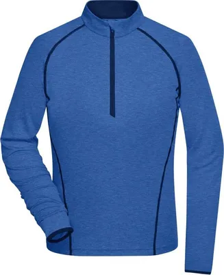 Produktbild von Langarm Funktionsshirt für Fitness und Sport blue-melange/navy, Gr. XL