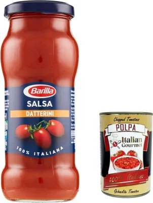 Produktbild von 12x Salsa Datterino 100% italienisch Datterino Sauce 300g + Italian Gourmet polpa 400g