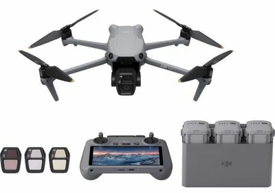 Zdjęcie produktu dla DJI Air 3s Fly More Combo, 4 wirn., 50 MP, 3840 x 2160 px, 27 m/s, 4276 mAh, Szary