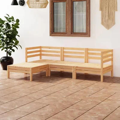 Obrázek produktu pro Sada zahradního nábytku do posezení – Sada nábytku na balkon – Sada nábytku do posezení na zahradě – Sada pro posezení, skládající se ze 4 kusů