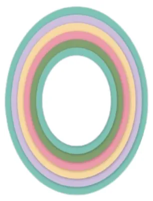 7 Mini Oval-Stanzformen für Scrapbooking, 3,3–7 x 4,3–9,18 cm