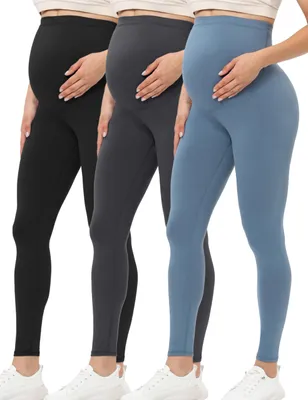 Produktbild von Buttergene Damen Schwangerschaftsleggings über dem Bauch Umstands-Yogahose Worko