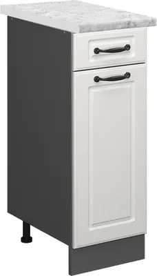 Produktbild von Küchenunterschrank Vicco R-Line Weiß Landhaus 30 cm AP Marmor, Model 46054