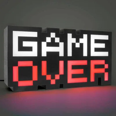 Obrázok produktu pre 8-bitové svietidlo Game Over s retro dizajnom a LED svetlom