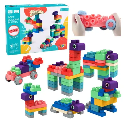 Image de Blocs de construction souples en silicone, colorés, 80