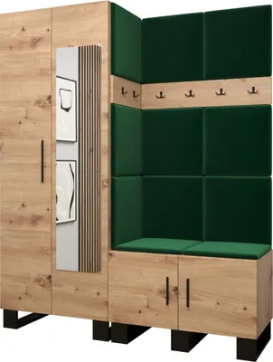 Produktbild von Garderobe ARTIN Set 14 mit gepolsterten Paneelen Industrial Design