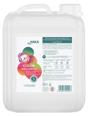 Produktbild von HAKA Colorwaschmittel 5l Flüssigwaschmittel für Buntwäsche, ohne Aluminium