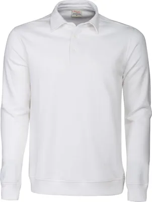 Produktbild von Sweatshirt Homerun grau melange Baumwollmischung mit Kragen und Knopfleiste 280 g/m²