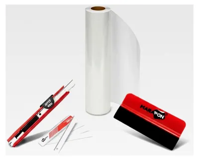 Produktbild von Mattfolie 0.445x2 m mit Cuttermesser und Rakel