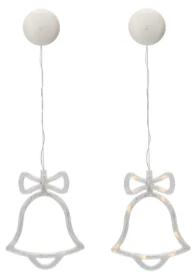 Productafbeelding van Aga, hangende kerstverlichting met LED-lampjes voor het raam, met een belletje