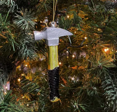 Produktbild von Christbaumschmuck Hammer Werkzeug Echt Glas Christbaumanhänger Weihnachten