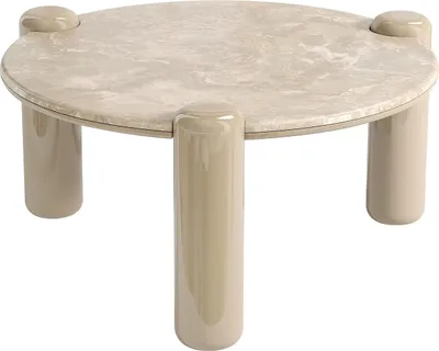 Produktbild von Couchtisch aus Marmor und MDF – Beige – NARODI