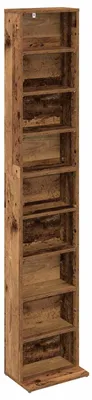 Productafbeelding van CD Regal, massief hout, 33 x 23,5 x 175 cm