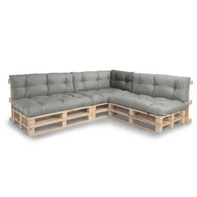 Obrázek produktu pro Polštáře z palet pro paletovou pohovku - polštáře z palet N_PPI (rohový polštář 60x40, světle šedý)