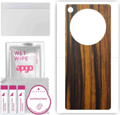 Produktbild von apgo Rückseite Schutzfolie, Skin, kompatibel mit OnePlus Open, Hinten Displayschutzfolie aus Vinylfolie, kratzfest, einfache Montage - Tigerwood