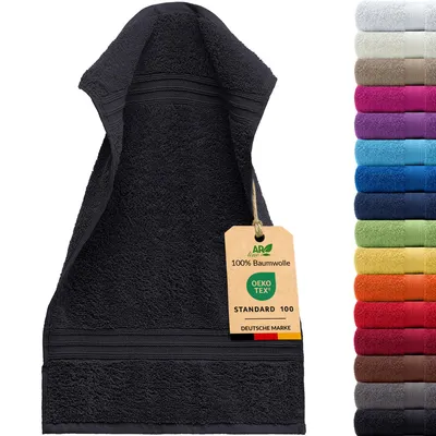 Produktbild von AR Line ARIZONA Handtuch-Serie – 500 g/m² Frottier in 9 Größen verfügbar, Größe: Gästetuch 30x50 cm, Farbe: Schwarz