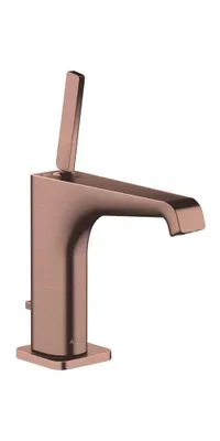 Produktbild von Einhebel-Waschtischmischer 125 AXOR CITTERIO E DN 15 m ZAG G 1 1/4Zoll brushed red gold mit Zugstangen-Ablaufgarnitur G 1 1/4Z brushed red gold