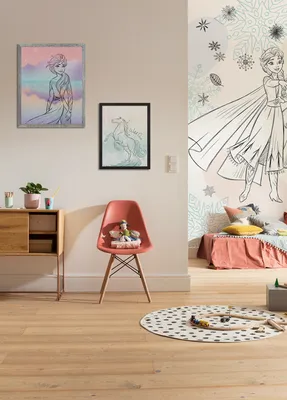 Produktbild von Komar Vlies Fototapete - Disney Frozen Sketch Sisters - Größe 200 x 250 cm