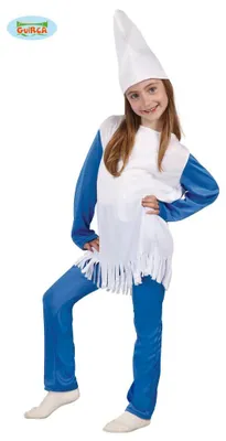 Produktbild von kleine blaue Zwergin - Kostüm für Mädchen Gr. 110 - 146, Größe:140/146