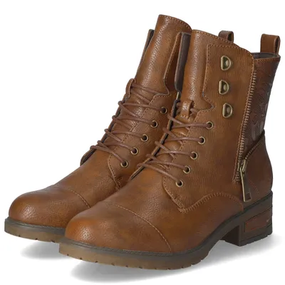 Produktbild von Rieker Damen Stiefeletten/ Schnürstiefeletten Braun Kunstleder Größe: 37