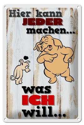 Produktbild von Blechschild Spruch 20x30cm hier kann jeder machen was ich