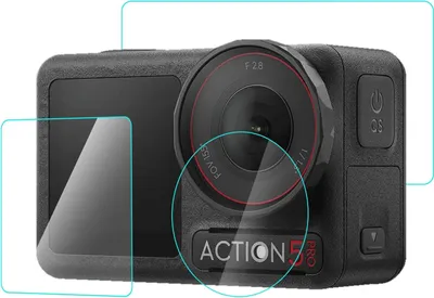 Produktbild von INF Displayschutzfolien-Set aus gehärtetem Glas für DJI Osmo Action 5 Pro